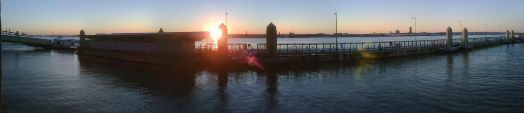 riverside sunset